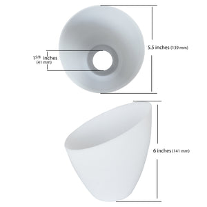 Plastic Lampshade for E26 lamp sockets-Replacement Plastic Lampshades For Reading Light and Medusa Lights (Opening: 1 5/8 inches, (41 mm))